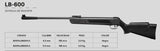 Rifle Deportivo Diábolos Black Moose LB600 Cal. 4.5 / .177